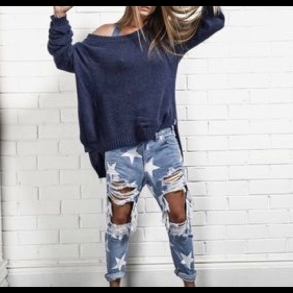 Sold - Destroyed One Teaspoon Le Punk Saints Star